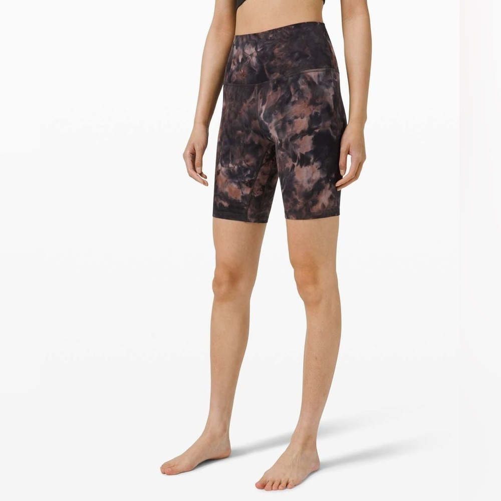 Lululemon Align Short 8" in Diamond Dye Graphite Grey Pink Pastel Size 0 - Picture 4 of 9